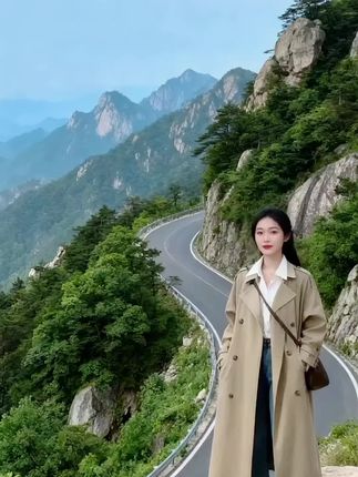 大码风衣外套春秋高端