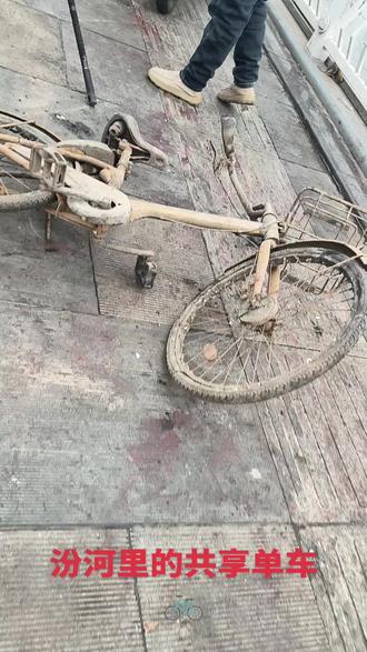 汾河景区维修河道清淤,沉底的共享单车🚲和鱼🐟