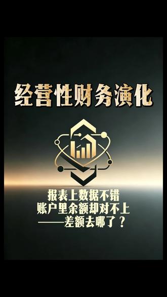 报表上数据不错,账户里余额却对不上——差额去哪了?#财务管理 #企业经营 #现金流管理 #财务管理 #企业资金管理