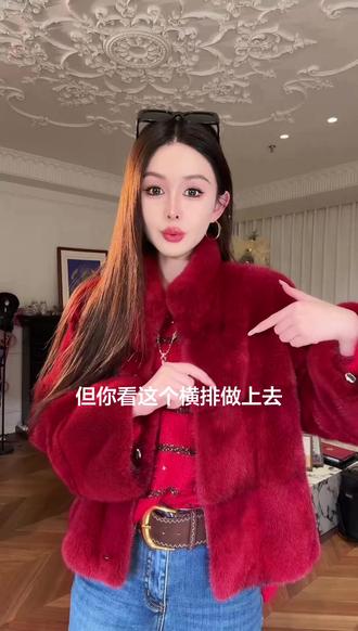 余潇潇【红酒名利场】天鹅绒水貂毛银兰本色貂染色横排工艺水貂外套#显白气质#新年战袍#新衣服可以治愈各种不开心#保暖不臃肿@DOU+小助手 @DOU+上热门