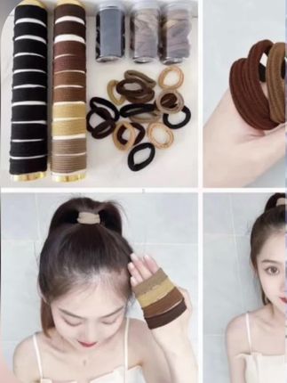 #加宽加粗头绳 #头绳 #皮筋头绳 #发圈头绳 #高马尾头绳 【9块9/100个头绳】加粗加宽头绳丸子头高弹力不伤头耐用不皮筋