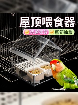 【宠大条】鹦鹉喂食器外挂喂鸟食盒食槽防撒防溅虎皮牡丹玄凤食盆 #宠物用品 #萌宠好物 #鹦鹉防溅食盒 #养鸟必备 #鹦鹉多功能洗澡盆