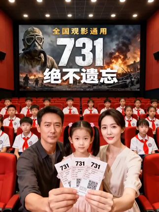 全国通用票,带俩娃触摸真实过往,把爱国种。子,种进小小心灵🎬 #爱国教育 #电影731 #亲子观影 #全国通用电影票 #铭记历史。