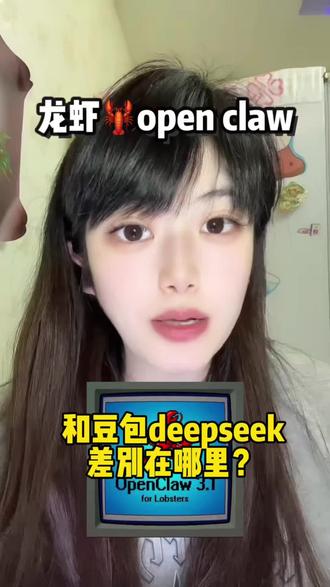 龙虾ai open claw和豆包deepseek的差别在哪里?#豆包#deepseek#龙虾openclaw#小唯唠嗑