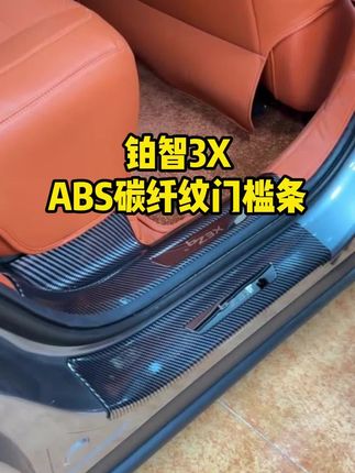 铂智3X ABS碳纹路门槛条 防磨耐刮 保护原车车漆 #铂智 #铂智3X #汽车好物 #丰田铂智新能源汽车 #丰田铂智3X