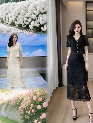 【两件套】【有里布】两件套夏季2025新款今年套装裙子女#高贵优雅气质 #每日穿搭  #优雅气质 #显瘦显高显气质 #女人味穿搭