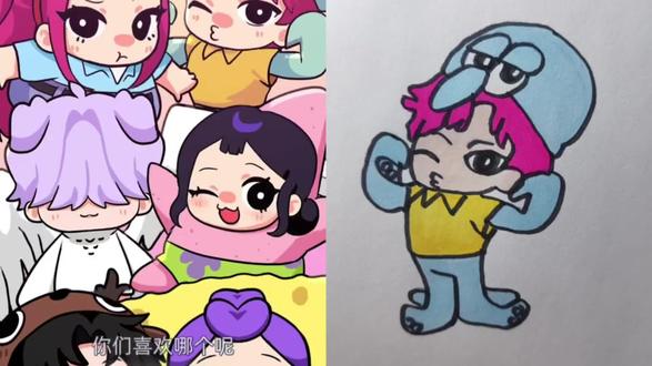 猎魔女团角色扮演#简笔画#二次元#动漫#动画#变装