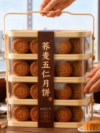 #美食#月饼 皮薄馅多的荞麦月饼#五仁月饼才是最好吃的月饼 @抖加🔥上热门🔥dou+🔥热点宝