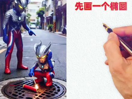 小孩爱看的少儿简笔画#简笔画#奥特曼动画#开心就好#快乐人生#分享快乐@抖音小助手