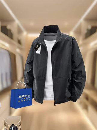 雅鹿男装立领夹克外套 #每日推荐 #品质男装 #男士穿搭分享 #男装穿搭 #男装搭配