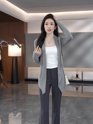 MEINA【气质清冷】法式气质高级感宽松显瘦百搭时尚设计针织衫#显瘦#气质#百搭#谁穿谁好看