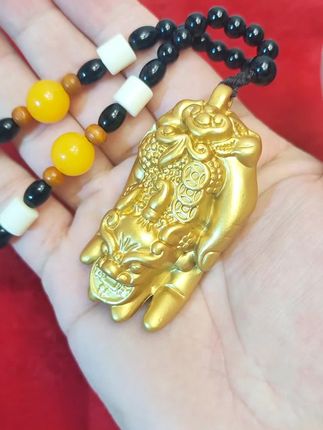 貔貅手把件男士随身把玩,实心锌合金打造,美观压手有质感,送2条精美挂绳 #貔貅 #貔貅手链 #貔貅手串 #貔貅手把件 #无限回购的宝藏单品