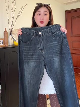 #百搭裤子#美式复古牛仔裤#面料舒适透气 #遮肉显瘦
