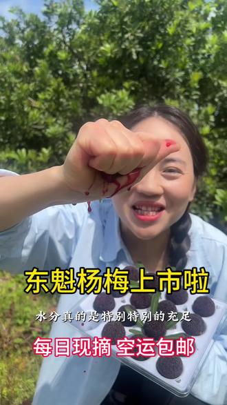 又到了吃#杨梅 季节了,又甜又好吃,每天现摘空运直达的鲜果#一颗杨梅打开夏天#杨梅熟了 #口感特别好#杨梅季