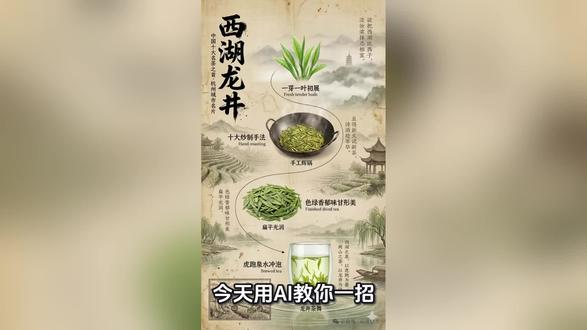 拒绝土味!生成国风水墨神图🎨 拒绝土味!生成国风水墨神图🎨
一句咒语让特产秒变非遗艺术品,这质感甲方看了都得跪!
还在嫌家乡特产包装土?别急!今天用 AI教你一招,把几块钱的农产品做成几千块的艺术品!废片?不存在的!
看看这宣纸纹理,这水墨晕染,再配上超写实的微距细节,传统与现代的完美结合,这质感简直绝了!#非遗文化 #非遗传承 #海报设计