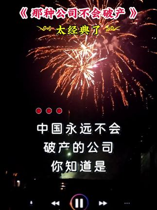 #自制镜头 中国永远不会破产的公司