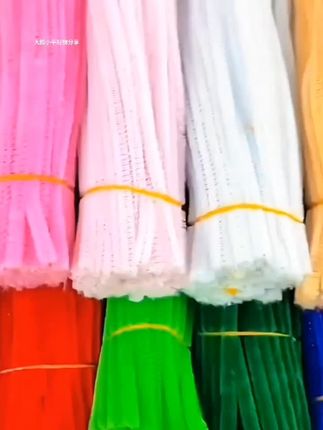 #手工diy 高品质加密扭扭棒全色系百变毛根毛条马卡龙手工制作DIY材料#扭扭棒的100种玩法 #扭扭棒