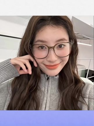 #眼镜 韩版超轻TR90近视眼镜框女可配有度数镜片大脸素颜显瘦平光眼睛架#大框眼镜 #高颜值眼镜 #时尚眼镜 #近视眼镜
