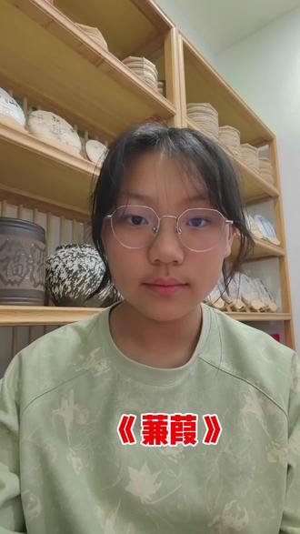 《秦风.蒹葭》#诗经#古诗词