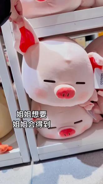 名创优品啵啵猪#名创优品 #公仔 #BOBO猪 #毛绒公仔 #呆萌