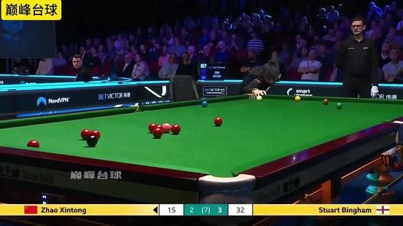 威尔士公开赛16进8轮次,赵心童以2比4不敌宾汉姆,遗憾出局!#斯诺克#赵心童#宾汉姆#威尔士公开赛#爆冷
