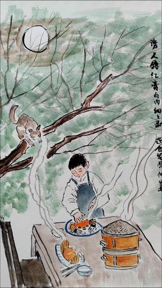 今日临摹(10—905)
临摹书籍《四合院的孩子》何大齐老师画作21
贴秋膘
看人家何大齐老师的童年,过了立秋还能贴秋膘,那是四五十年代的大户人家,估计和电视剧“大宅门”的家差不多富裕吧。不仅能贴秋膘,人家还吃大螃蟹来贴。
那个年代的螃蟹分为海蟹和河蟹两种。北京城主要吃河蟹,并以天津附近的胜芳出产的最负盛名,所以那时商家都挂出“胜芳螃蟹”来招揽生意,就像现在满大街的“阳澄湖大闸蟹”,假的也居多。
我的童年,都没听说过“贴秋膘”这个词儿,也许是家庭太过普通,父母就知道工作养活孩子和自己的老家儿,日子过得也没啥仪式感。基本就是吃饱了混天黑吧,还贴秋膘啊。
#手绘临摹国画
#我用画笔讲故事
#何大齐老北京风情画
#四合院文化内涵
#贴秋膘