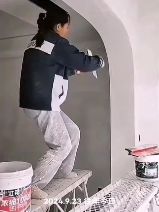 不锈钢抹泥刀批墙抹灰刮大白刮腻子工具抹泥板硅藻泥收光刀刮大白#抹泥刀 #刮腻子 #装修 #蓝钢抹子 #施工现场实拍