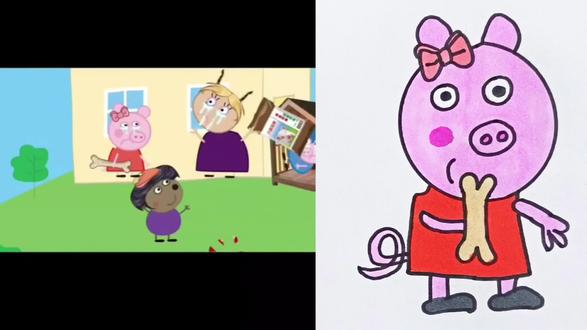 小猪佩奇吃的被丢了#简笔画#画画#动漫#二次元@抖音创作者中心 @抖音小助手 @抖音青少年