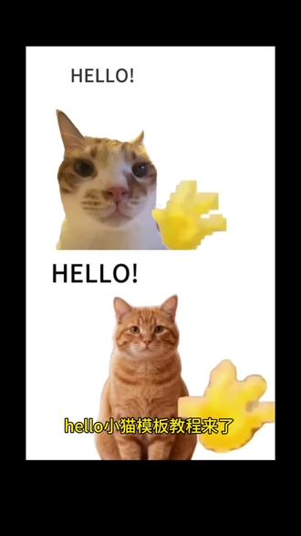hello小猫表情包制作教程 hello猫模板下载 #hello猫模板怎么用 #hello猫表情包 hello猫动态壁纸 #剪映 hello猫背景图 hello猫手机壁纸 hello猫图片大全 hello猫使用教程 #哈基米挥手视频 #hello哈基米 hello小猫动态图