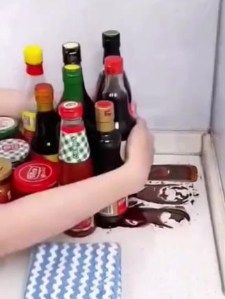 厨房转角置物架半圆墙角三角置物架墙角酱油醋调料瓶收纳架子#厨房好物 #超实用 #厨房置物架 #厨房收纳