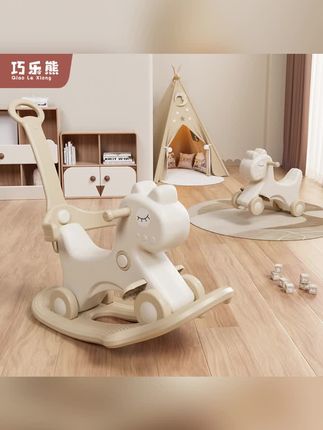 郝邵文推荐#儿童玩具 #儿童摇摇木马 #摇摇木马 #摇摇木马车 #儿童车 【摇摇马木马儿童摇马宝宝溜溜车二合一婴儿周岁礼物玩具摇摇车防摔】