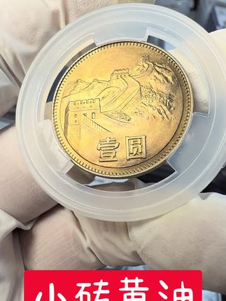 满版黄油版的小砖80年一元#老硬币 #老钱币 #长城币