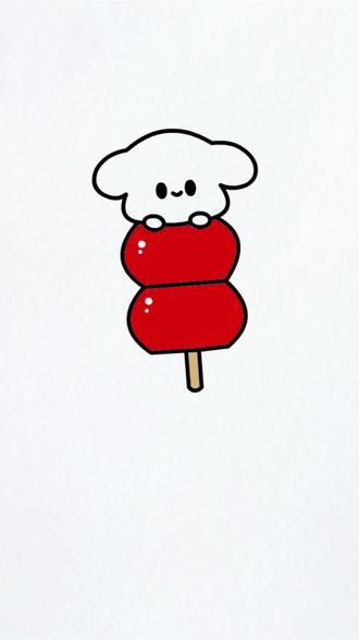 画个可爱的小狗冰糖葫芦#简笔画教程分享 #简笔画 #画画 #创意简笔画 #控笔