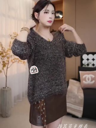 紫色毛衣女秋冬季2025新款加厚宽松套头圆领针织衫上衣 #显瘦穿搭 #显瘦遮肉 #穿出高级感 #品质女装 #每日搭配分享
