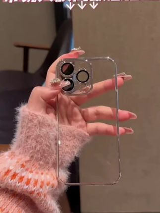 适用于16promax暗夜紫手机壳电镀带镜头膜防尘网防摔iPhone15/14#手机壳 #手机壳推荐 #苹果手机壳