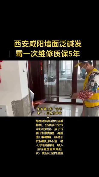 #西安同城 #咸阳同城 #家墙上的“白毛毛”,正在伤害家人!
墙面返碱析出的强碱物质,会漂浮在空气中形成粉尘。孩子玩耍时抓摸墙面,再触碰口鼻眼睛,极易引发黏膜红肿不适;老人呼吸道脆弱,吸入后容易加重咳喘症状。更会让室内湿度
