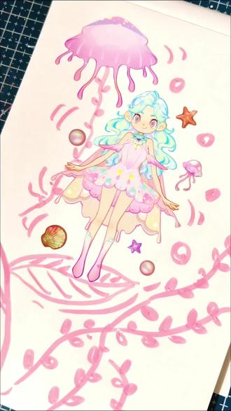 💢💢❌青蛙王子vs人鱼公主✨❤️#创意手工 #人鱼公主 #脑洞大开 #跟着抖音学画画 #亲子 @DOU+小助手