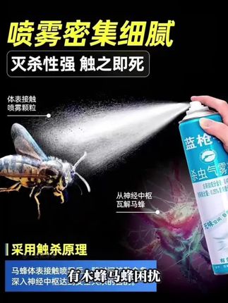 捅马蜂窝太危险?用它!远距离一喷,蚂蜂瞬间趴窝,连巢带蜂全搞定,超安全! #马蜂窝快速清除 #家用蜂虫防治 #杀虫剂选对不踩坑
