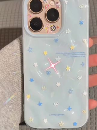 Baby蓝彩色小星星⭐️🥣~好清新 夏日感满满!#手机壳 #小众设计感 #少女心爆棚 #这个手机壳真的长在我心巴上了 #是时候安排一下了