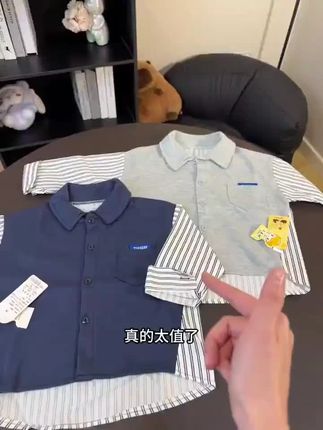2025 春款洋气休闲 儿童假两件衬衫#点击够买视频同款#宝宝们快来抢够吧 #宝宝们快来抢够吧