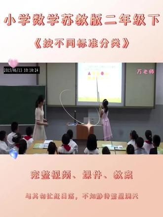 苏教版二年级下数学《按不同标准分类》 #按不同标准分类 #苏教版小学数学公开课 #苏教版二年级数学 #小学数学公开课实录 #二年级数学备课