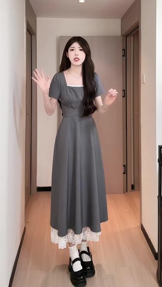 #就说看时装周真能学到东西 终于明白时装周为什么有那么多的灰色裙子,因为真的很显气质#小个子女生的春季显高穿搭 #早春穿搭公式来了 #早春高智感穿搭合集 #我选择用韩系穿搭打开春天
