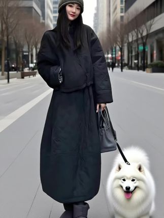 2025秋冬款孕妇套装高级休闲时髦慵懒连帽夹棉服保暖休闲孕妇套装#孕期穿搭#休闲穿搭