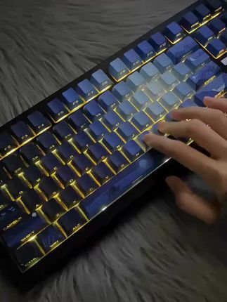 佐赫zh980海月侧刻有线蓝牙无线机械键盘三模电竞游戏办公专用#键盘发光 #键盘打字 #每天都要晒键盘 #机械键盘 #蓝牙键盘