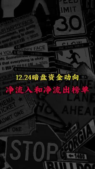 12.24暗盘资金动向#财经 #投资 #股票