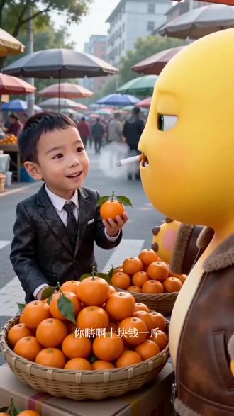 @奶龙 #AI奶龙与男孩卖橘记 #随变ai随便玩 #ai合拍也太好玩了吧