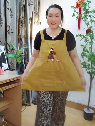 【防泼水洋气短款围裙厨房做饭上班工作服耐脏围裙】#围裙 #防泼水#短款围裙#谁穿谁好看#厨房好物