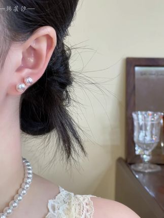 戴上一整个爱住的珠珠耳钉,出门逛街怎么搭都好看#时尚饰品 #首饰分享 #饰品分享 #仙女必备 #耳饰