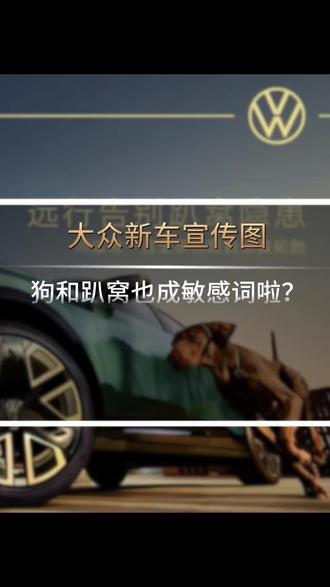 大众新车宣传图怎么了?狗和趴窝怎么成敏感词?#与众07 #大众 #大众汽车广告 #说车聊车