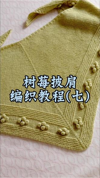 #创作人计划扶持第一期 树莓披肩编织教程完结篇,织起来#棒针编织 #手工毛线编织 #编织教程